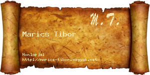 Marics Tibor névjegykártya